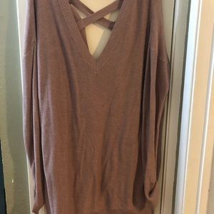 Between me & you light purple-ish sweater/ sweater dress size L but runs big